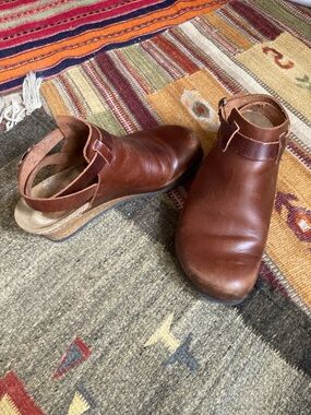 Birkenstock Papillio Brown Leather Halter Clog Mules